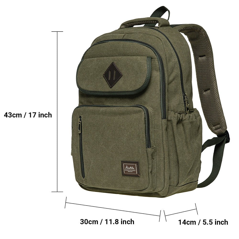 KAUKKO Casual Daypacks Multipurpose Backpacks, Outdoor Backpack, Travel Rucksack (17-ARMYGREEN) - kaukko