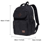 KAUKKO Casual Daypacks Multipurpose Backpacks, Outdoor Backpack, Travel Rucksack (17-BLACK) - kaukko