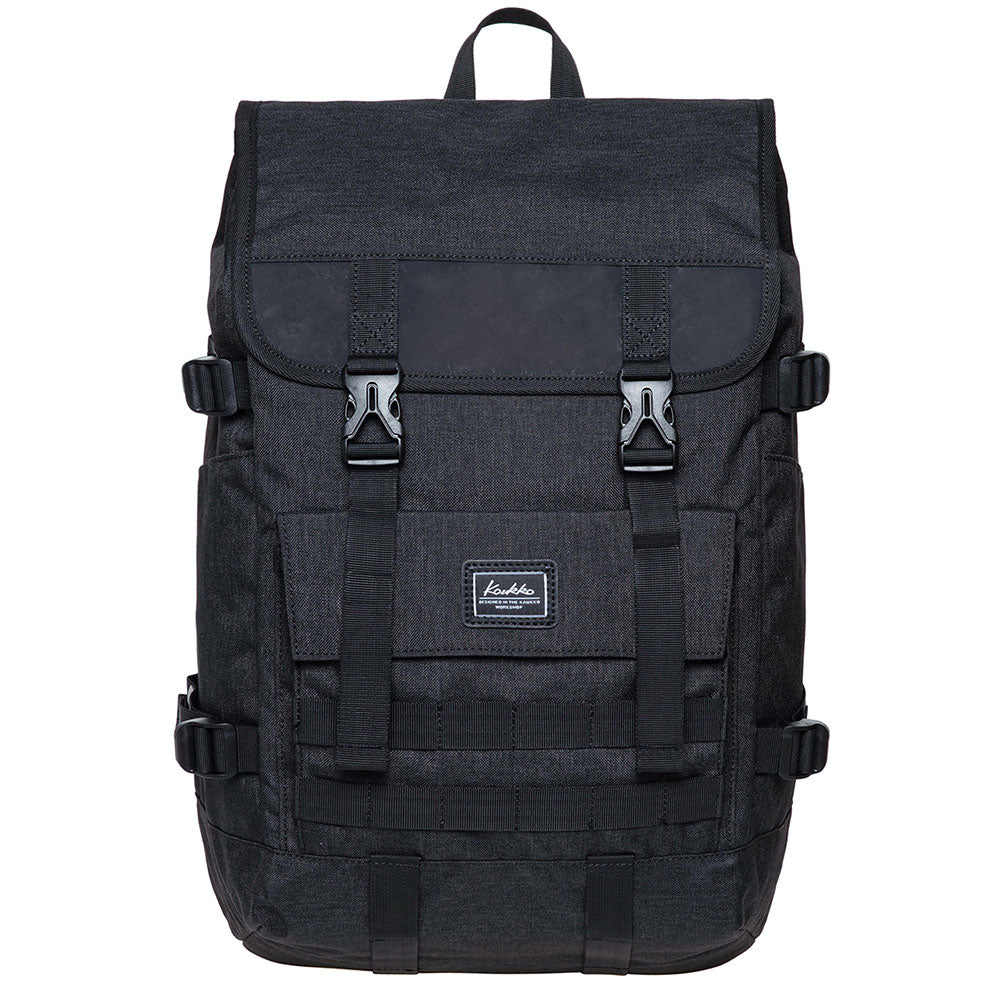 KAUKKO Casual Daypacks Multipurpose Backpacks, Outdoor Backpack, Travel Rucksack Black(Linen) - kaukko