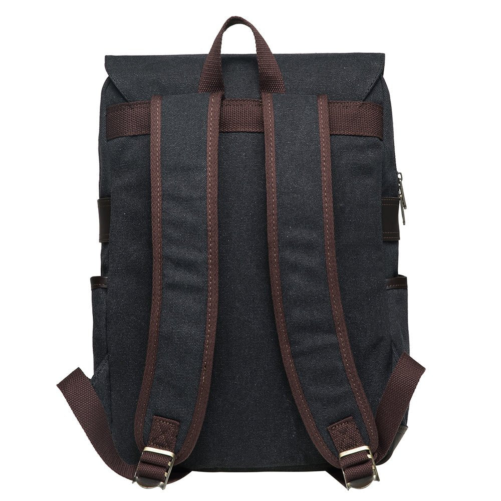 KAUKKO Casual Daypacks Multipurpose Backpacks, Outdoor Backpack, Travel Rucksack, Laptop Backpack Fits 15" (16-BLACK) - kaukko