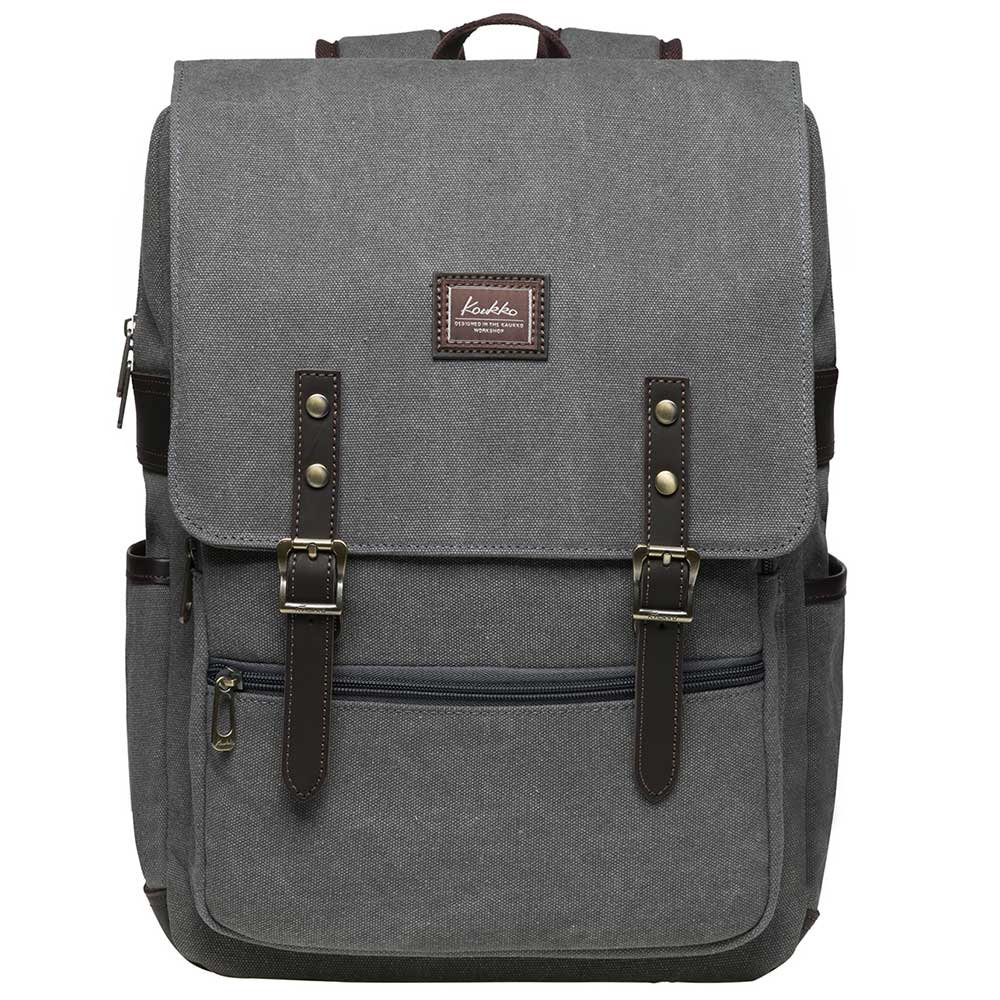KAUKKO Casual Daypacks Multipurpose Backpacks, Outdoor Backpack, Travel Rucksack, Laptop Backpack Fits 15" (16-GREY) - kaukko