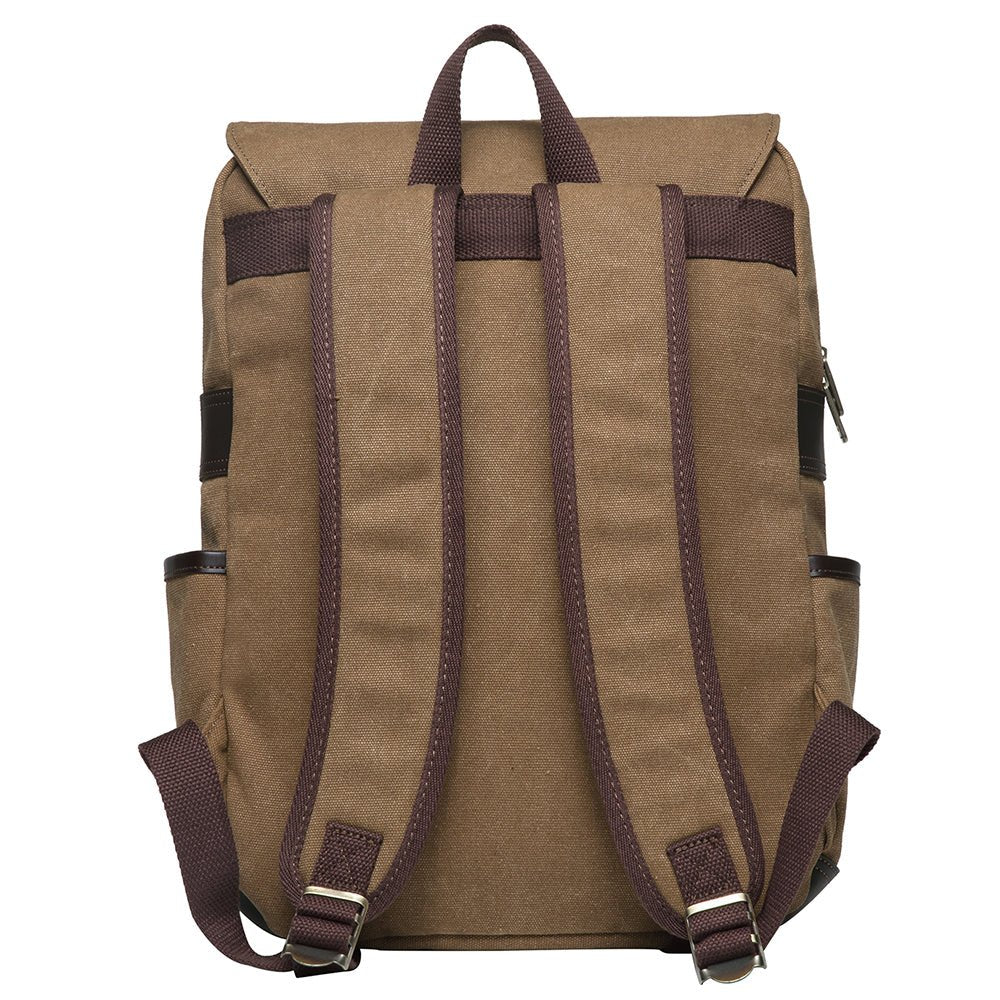 KAUKKO Casual Daypacks Multipurpose Backpacks, Outdoor Backpack, Travel Rucksack, Laptop Backpack Fits 15" (16-KHAKI) - kaukko