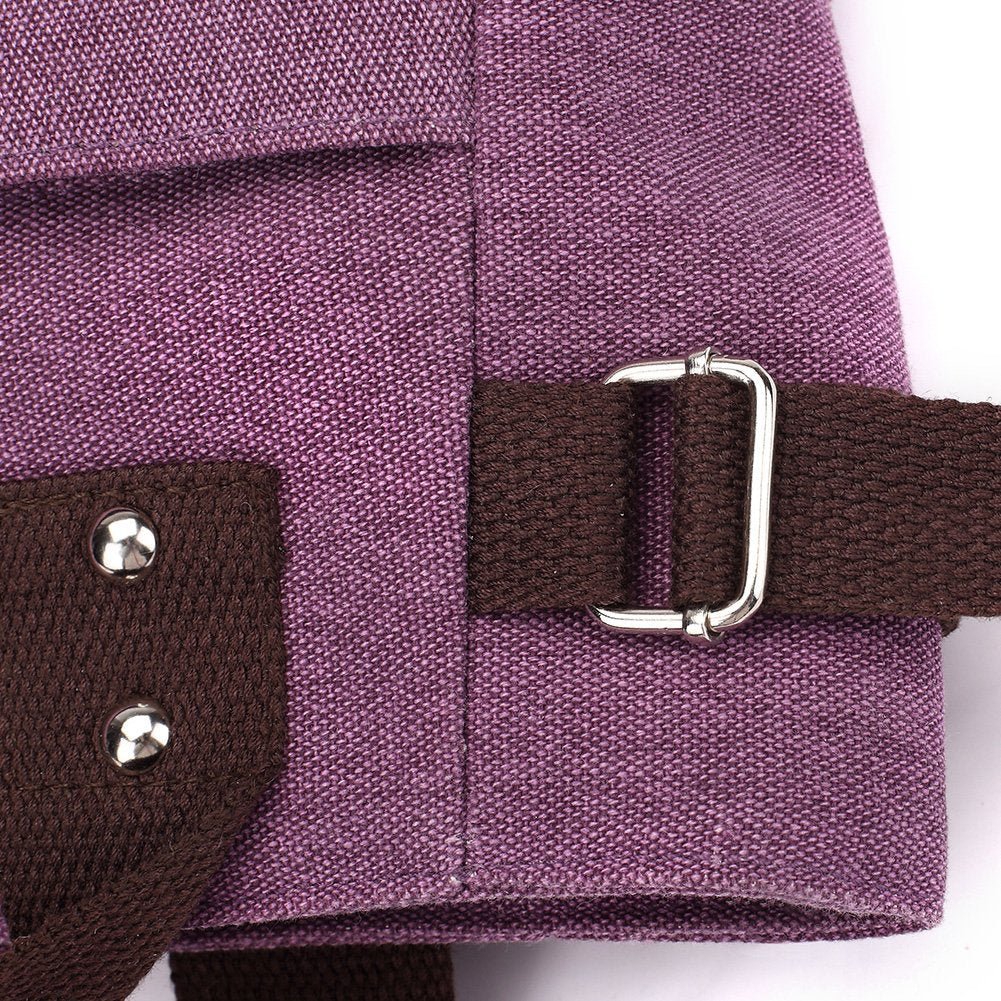KAUKKO Cute Cat Totes Women Canvas Handbags ( Purple ) - kaukko