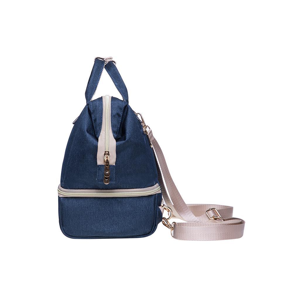 KAUKKO Diaper Bag Backpack - Small Diaper Backpack with Pacifier Holder and Stroller straps -Waterproof, mini , KT08 ( Mediterranean Blue ) - kaukko