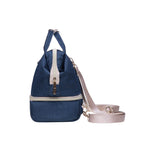 KAUKKO Diaper Bag Backpack - Small Diaper Backpack with Pacifier Holder and Stroller straps -Waterproof, mini , KT08 ( Mediterranean Blue ) - kaukko