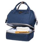 KAUKKO Diaper Bag Backpack - Small Diaper Backpack with Pacifier Holder and Stroller straps -Waterproof, mini , KT08 ( Mediterranean Blue ) - kaukko