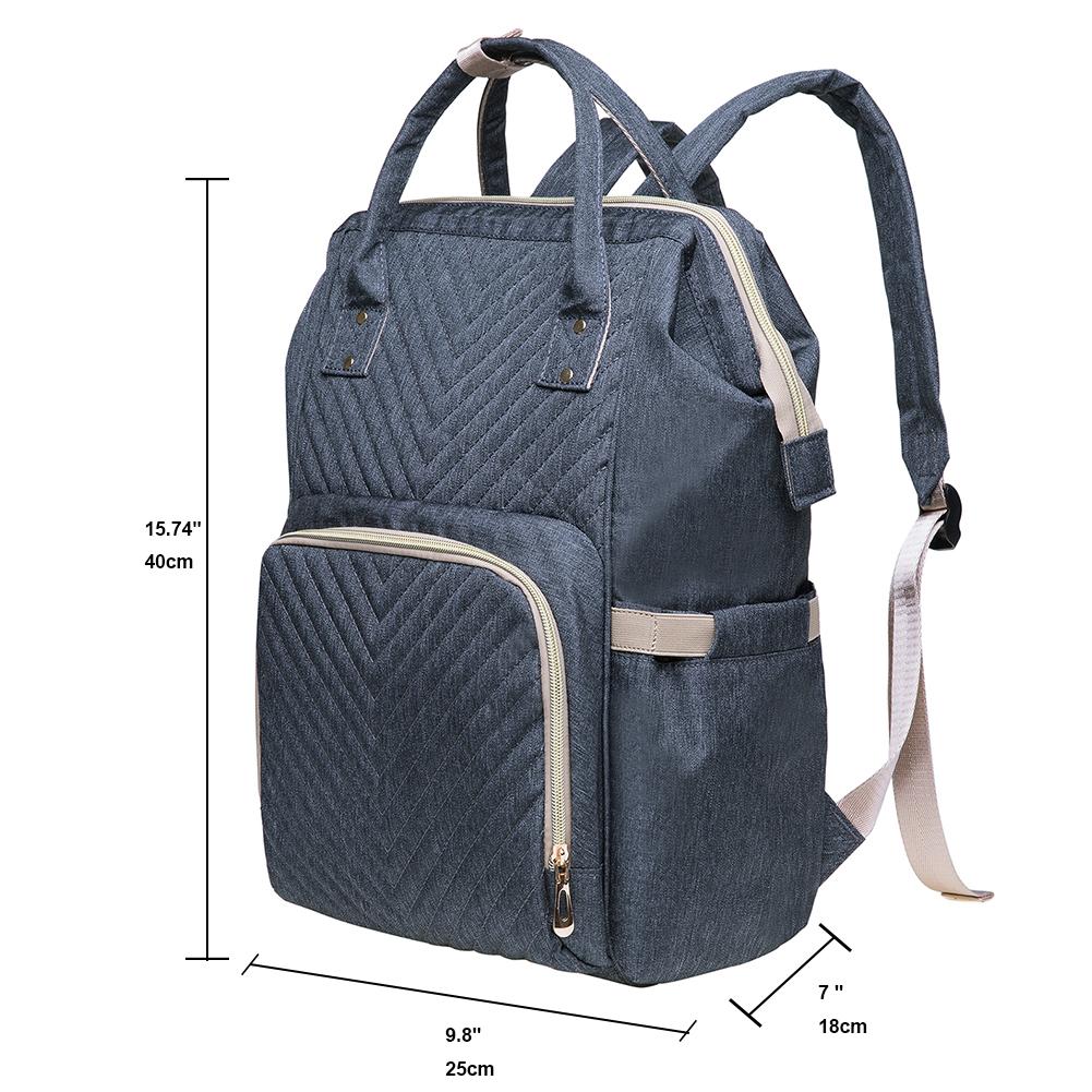 KAUKKO Diaper Bag Backpack with Pacifier Holder and Stroller straps - for Mom and Dad, Waterproof, one size, KT01-4 ( New York Gray / 18L) - kaukko