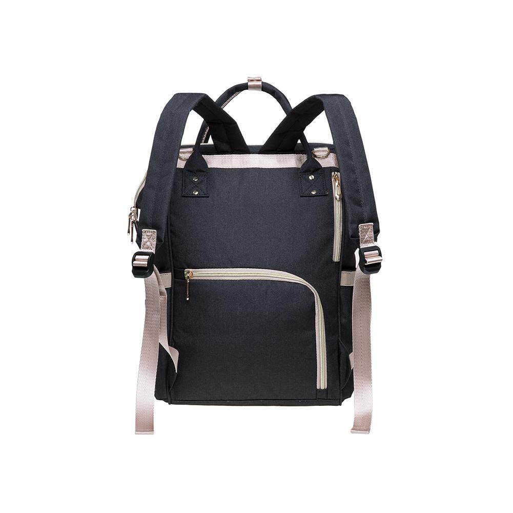 KAUKKO Diaper Bag Backpack with Pacifier Holder and Stroller straps - for Mom and Dad, Waterproof, one size, KT01-4 ( Santorini Black / 18L) - kaukko