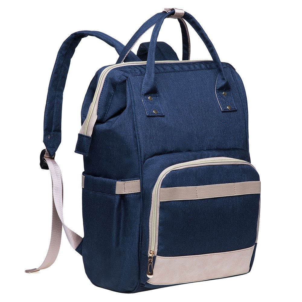 KAUKKO Diaper Bag Backpack with Pacifier Holder and Stroller straps - for Mom and Dad, Waterproof, one size, KT01-5 ( Mediterranean Blue / 18L) - kaukko