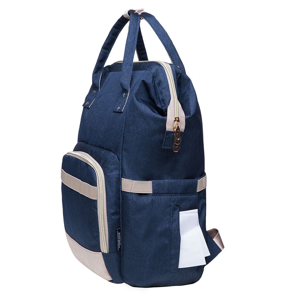 KAUKKO Diaper Bag Backpack with Pacifier Holder and Stroller straps - for Mom and Dad, Waterproof, one size, KT01-5 ( Mediterranean Blue / 18L) - kaukko