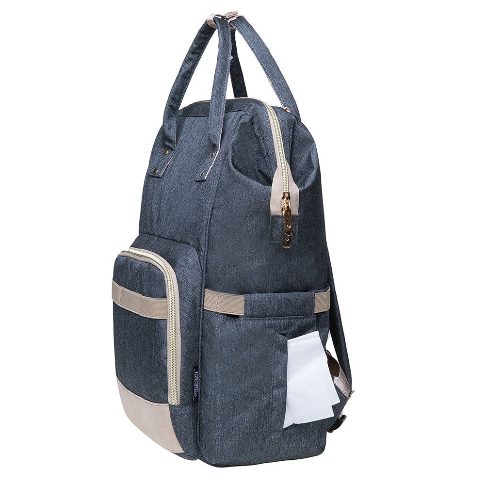 KAUKKO Diaper Bag Backpack with Pacifier Holder and Stroller straps - for Mom and Dad, Waterproof, one size, KT01-5 ( New York Gray / 18L) - kaukko