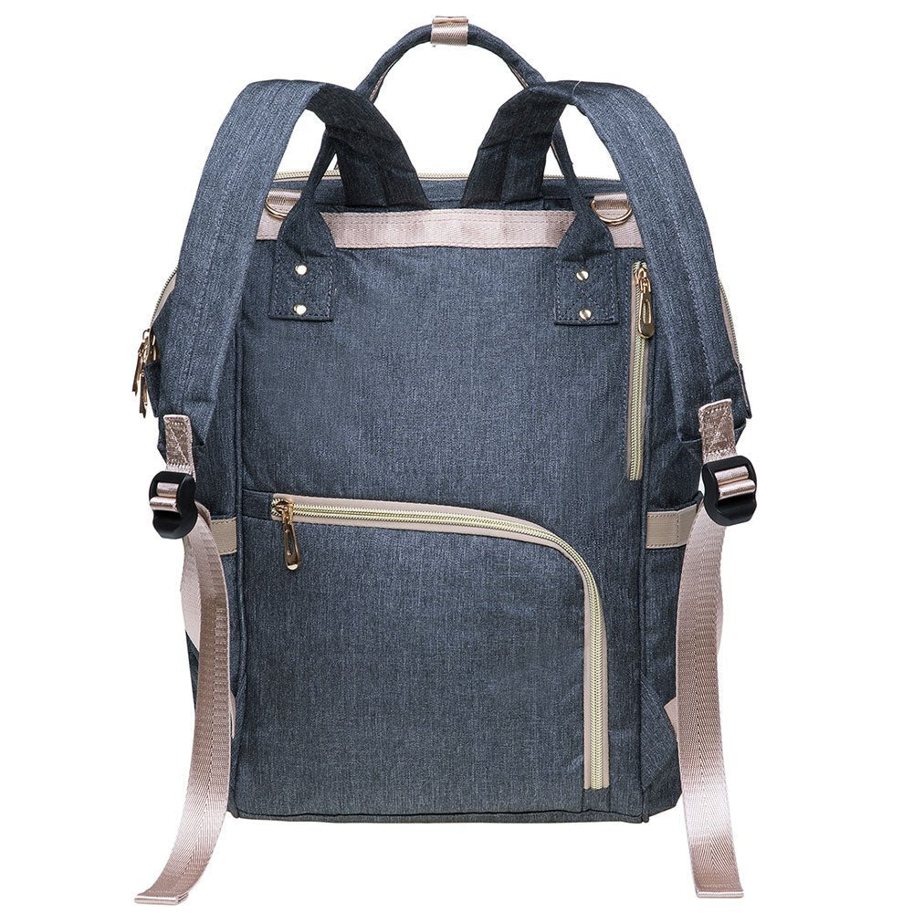 KAUKKO Diaper Bag Backpack with Pacifier Holder and Stroller straps - for Mom and Dad, Waterproof, one size, KT01-5 ( New York Gray / 18L) - kaukko