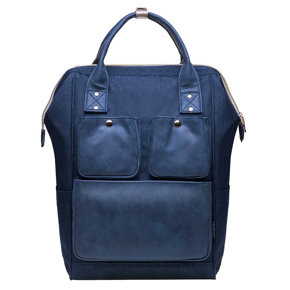KAUKKO Diaper Bag Backpack with Pacifier Holder and Stroller straps - for Mom and Dad, Waterproof, one size, KT03 ( Mediterranean Blue ) - kaukko