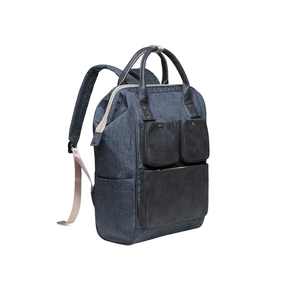 KAUKKO Diaper Bag Backpack with Pacifier Holder and Stroller straps - for Mom and Dad, Waterproof, one size, KT03 ( New York Gray ) - kaukko