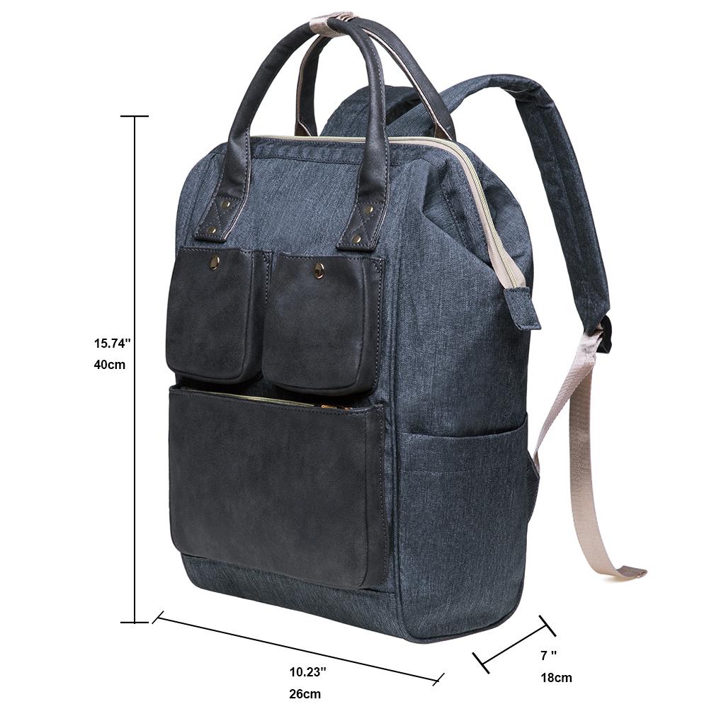 KAUKKO Diaper Bag Backpack with Pacifier Holder and Stroller straps - for Mom and Dad, Waterproof, one size, KT03 ( New York Gray ) - kaukko