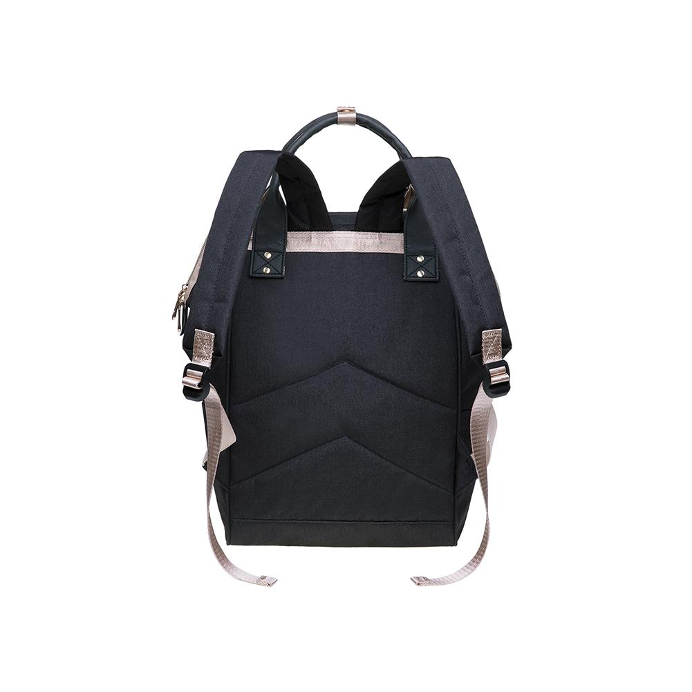 KAUKKO Diaper Bag Backpack with Pacifier Holder and Stroller straps - for Mom and Dad, Waterproof, one size, KT03 ( Santorini Black ) - kaukko