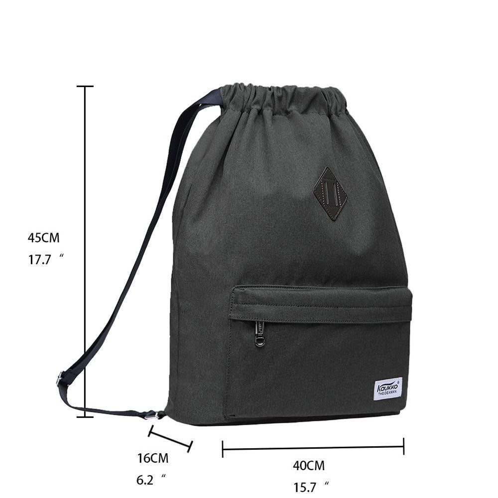 KAUKKO Drawstring Sports Backpack Gym Yoga Bag Shoulder Rucksack for Men and Women - kaukko