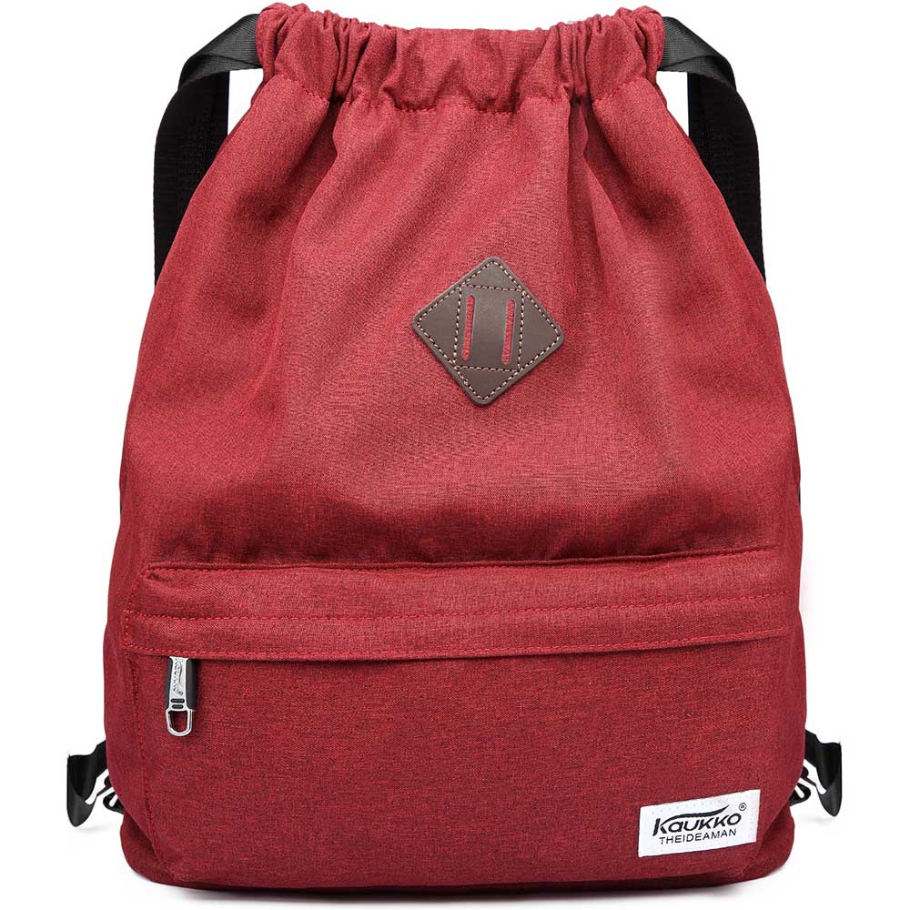 KAUKKO Drawstring Sports Backpack Gym Yoga Bag Shoulder Rucksack for Men and Women - kaukko