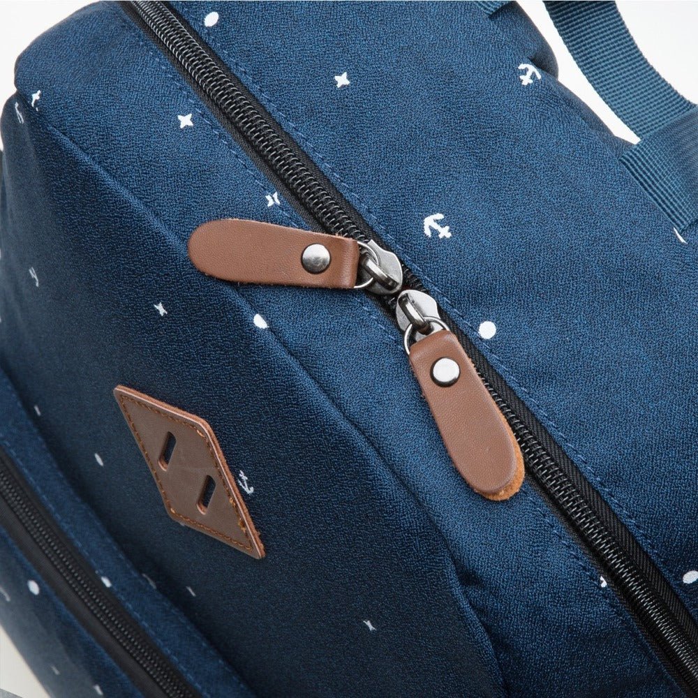 KAUKKO Elegant College School Backpack Women Daypacks, K1005-3 ( Blue / 17L ) - kaukko