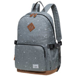 KAUKKO Elegant College School Backpack Women Daypacks, K1005-3 ( Grey / 17L ) - kaukko