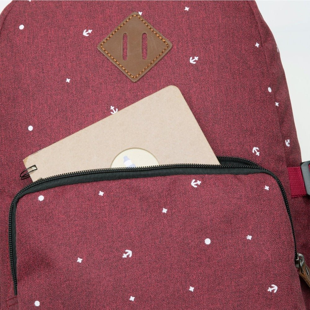 KAUKKO Elegant College School Backpack Women Daypacks, K1005-3 ( Red / 17L ) - kaukko