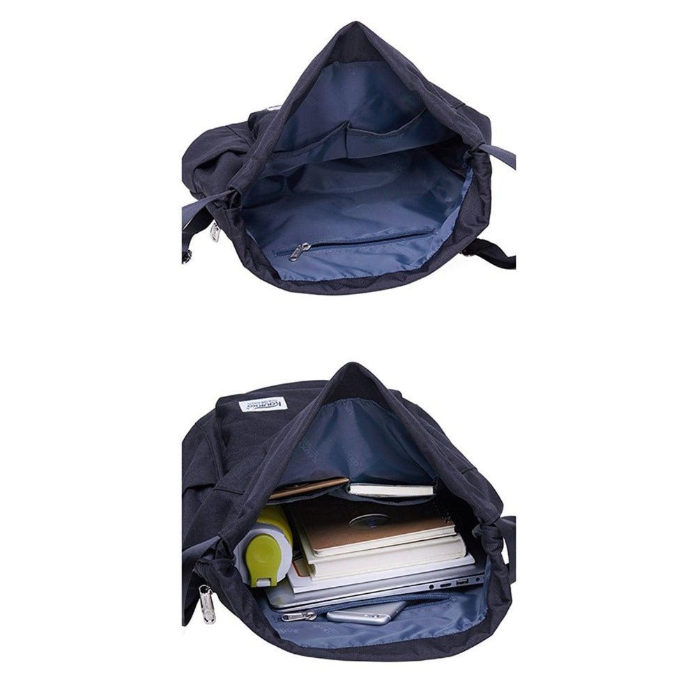 KAUKKO Gym Bag Hipster Backpack Drawstring Sports Backpack ( black ) - kaukko