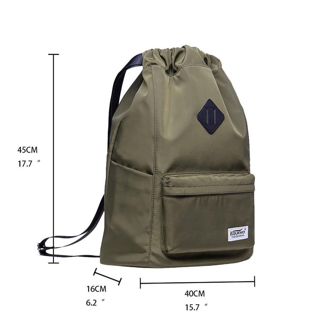 KAUKKO Gym Yoga Shoulder Rucksack for Men and Women ( Army Green) - kaukko
