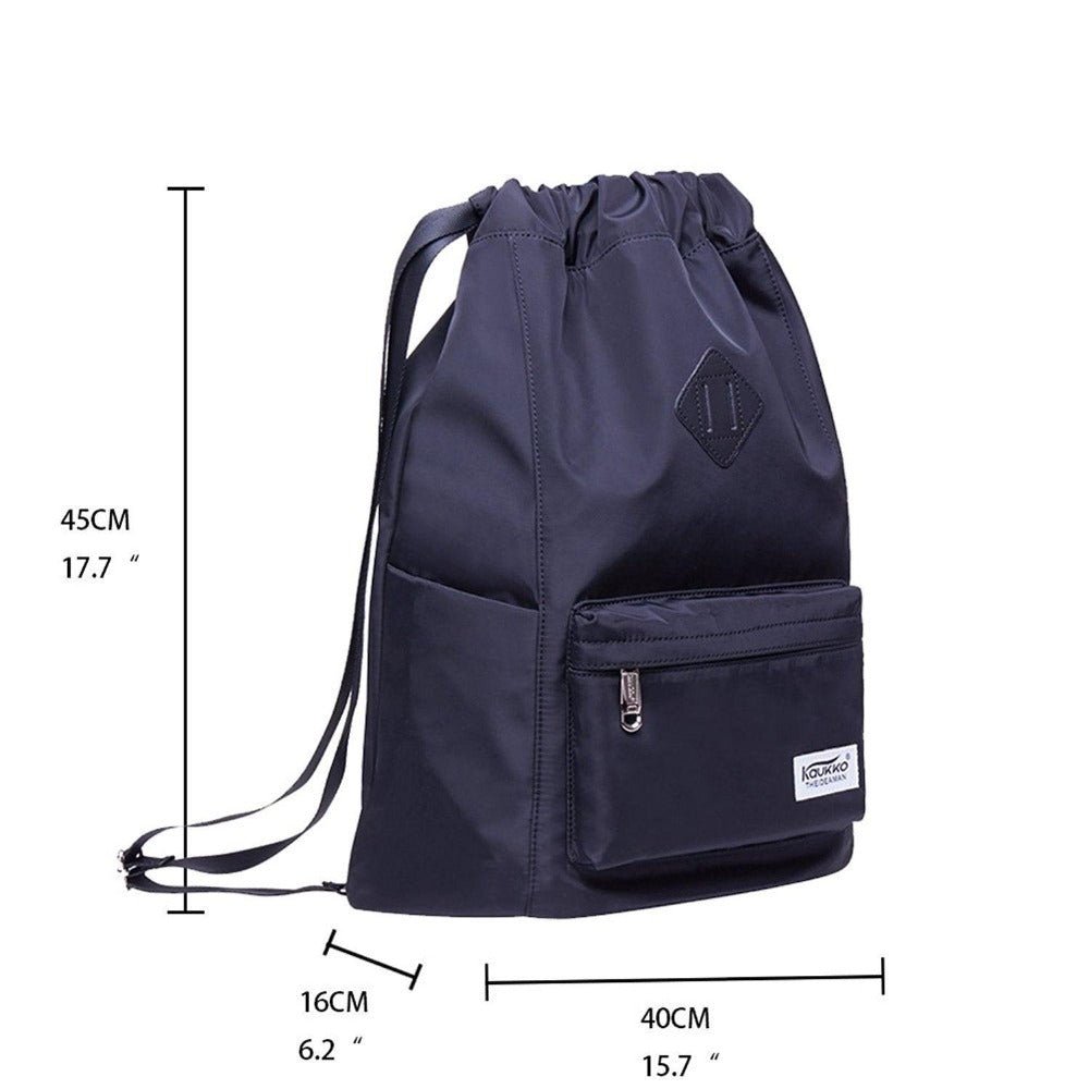 KAUKKO Gym Yoga Shoulder Rucksack for Men and Women ( Black ) - kaukko