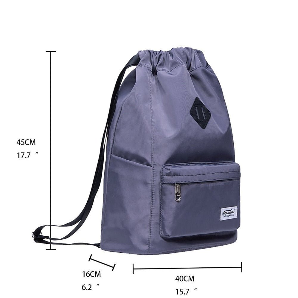 KAUKKO Gym Yoga Shoulder Rucksack for Men and Women ( Grey ) - kaukko