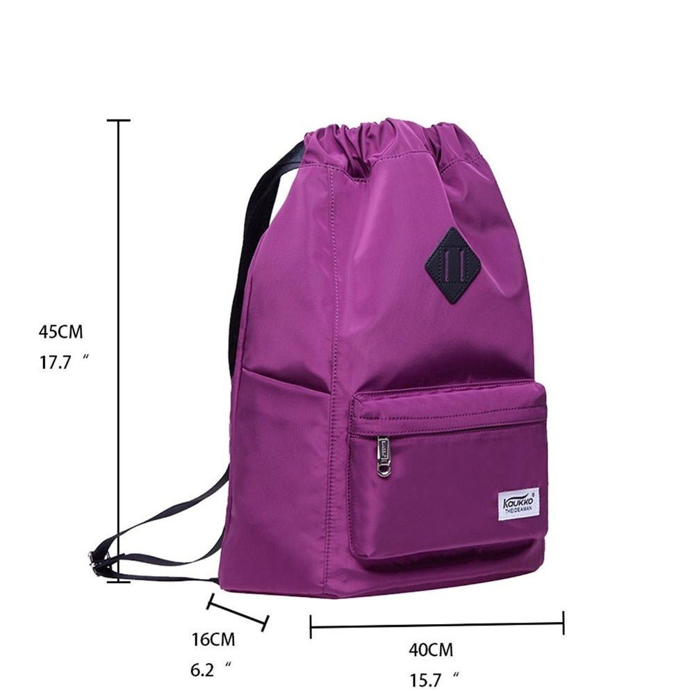 KAUKKO Gym Yoga Shoulder Rucksack for Men and Women ( purple ) - kaukko