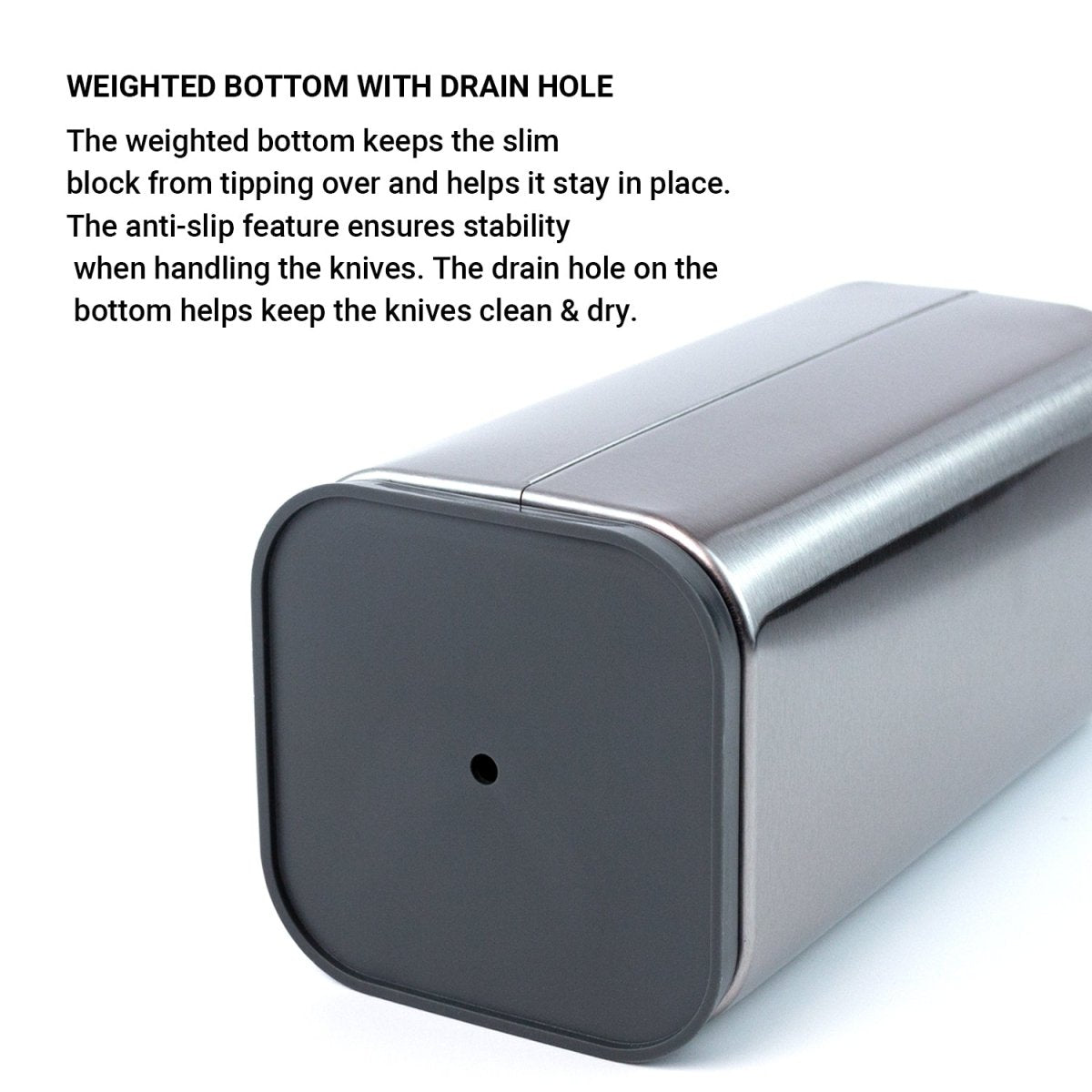 KAUKKO Large Stainless Steel Kitchen Knife Organizer, Modern Countertop Space Saver Knife Storage Stand with Scissors-slots - kaukko