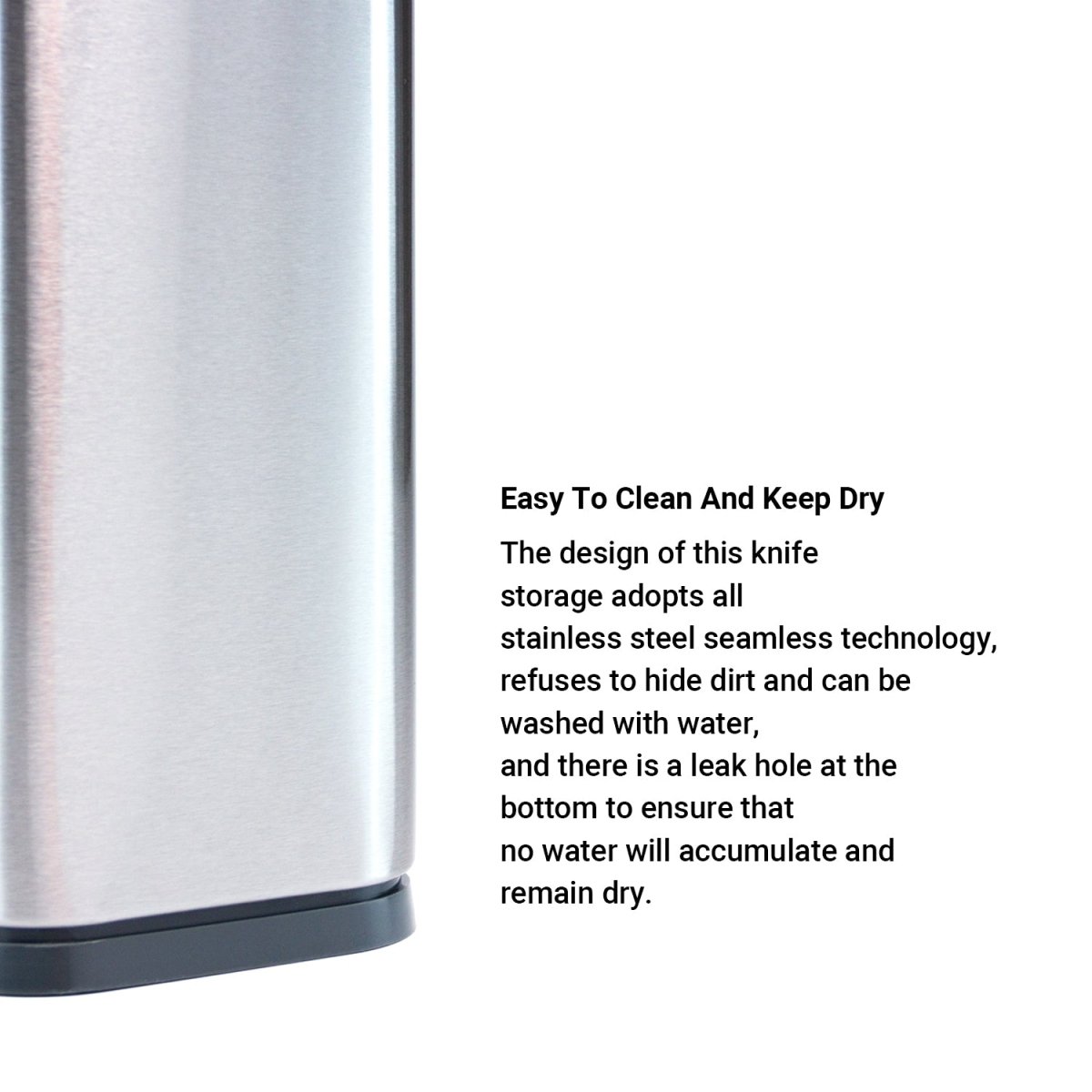 KAUKKO Large Stainless Steel Kitchen Knife Organizer, Modern Countertop Space Saver Knife Storage Stand with Scissors-slots - kaukko