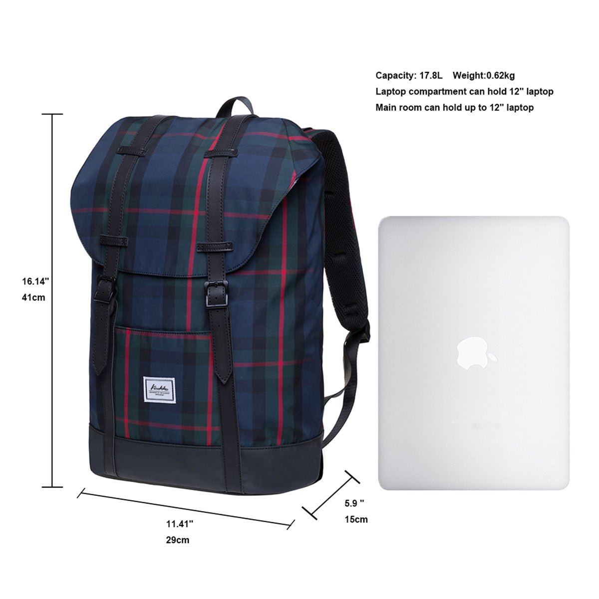 KAUKKO Lightweight Outdoor Daypack,Casual Travel, EP6-12 ( Black / 17.8L ) - kaukko