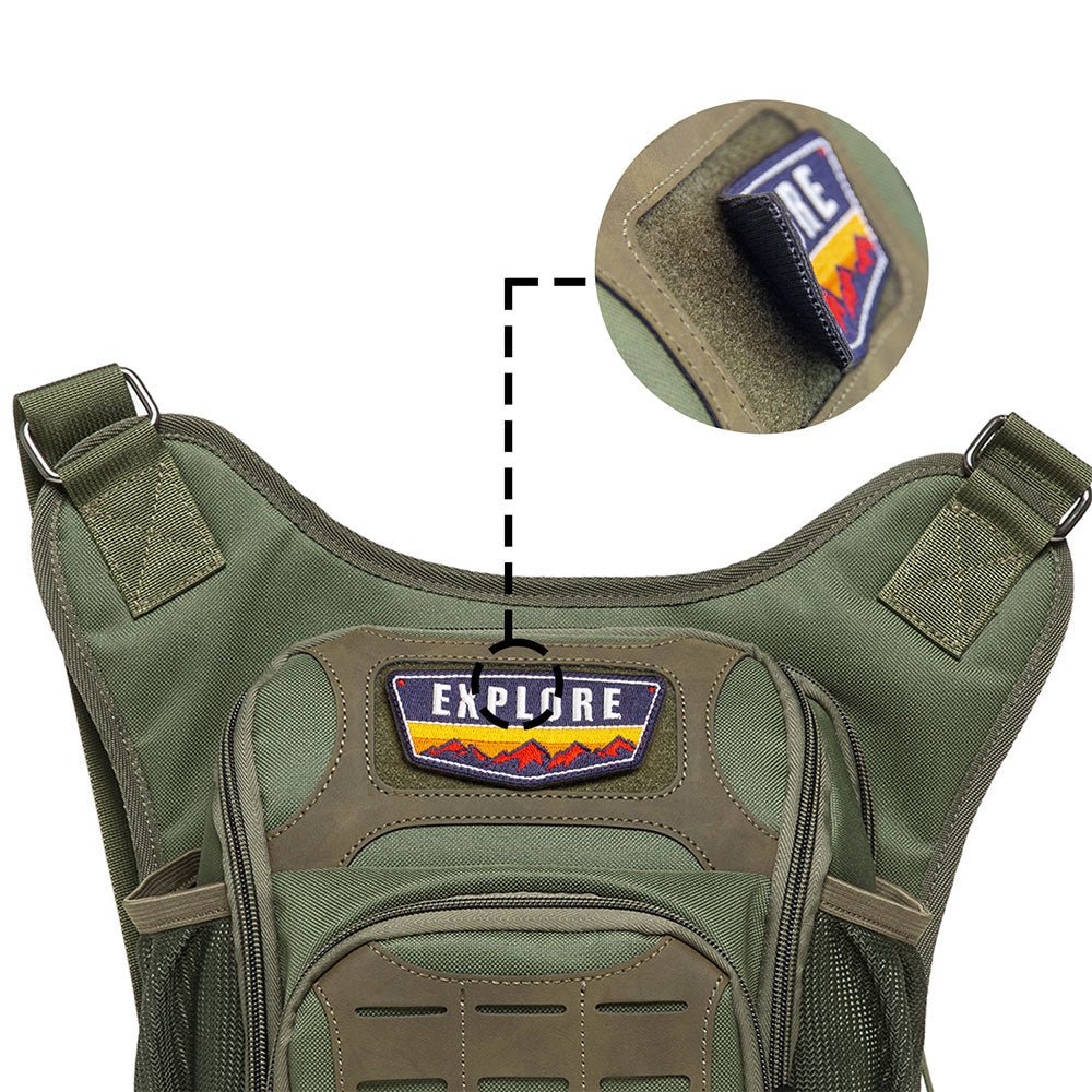 KAUKKO Mens Vintage Canvas Shoulder Messenger Bag Chest Leather Patchwork Messenger Bag - kaukko