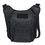 KAUKKO Mens Vintage Canvas Shoulder Messenger Bag Chest Leather Patchwork Messenger Bag - kaukko