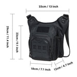 KAUKKO Mens Vintage Canvas Shoulder Messenger Bag Chest Leather Patchwork Messenger Bag - kaukko