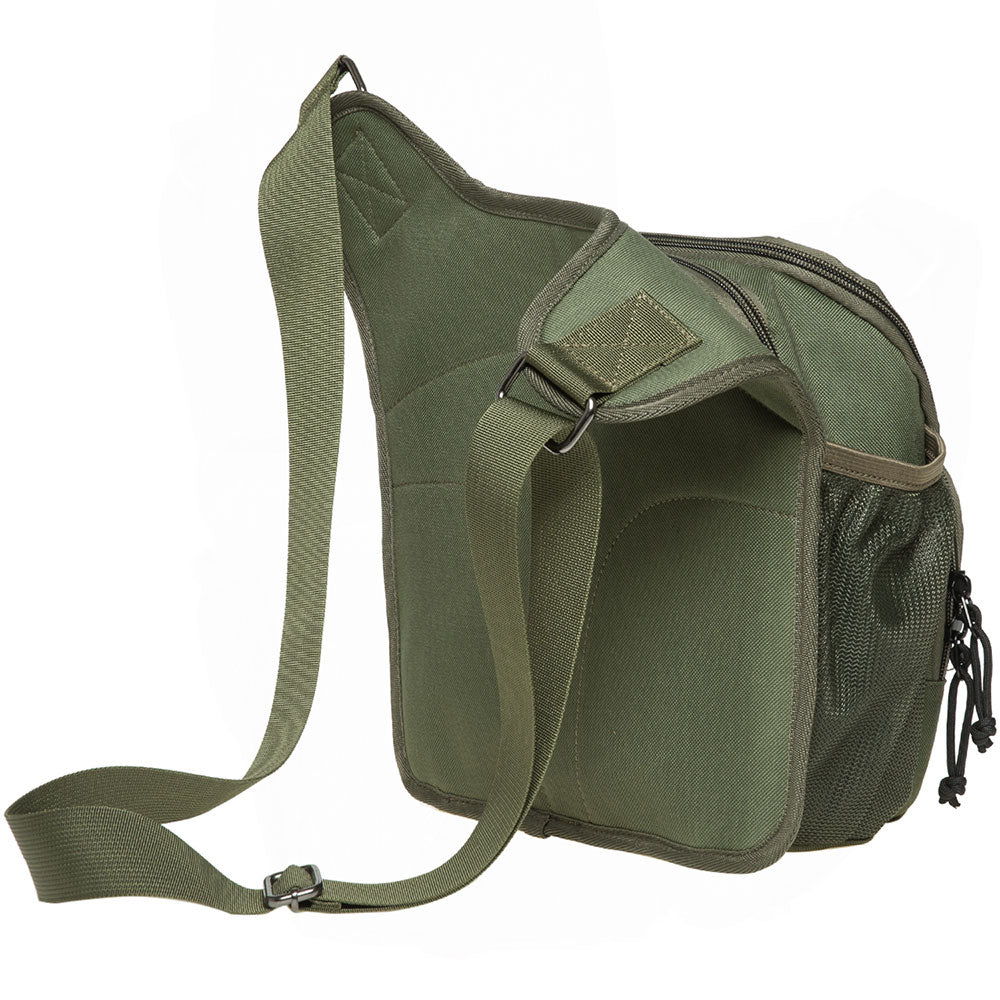 KAUKKO Mens Vintage Canvas Shoulder Messenger Bag Chest Leather Patchwork Messenger Bag - kaukko