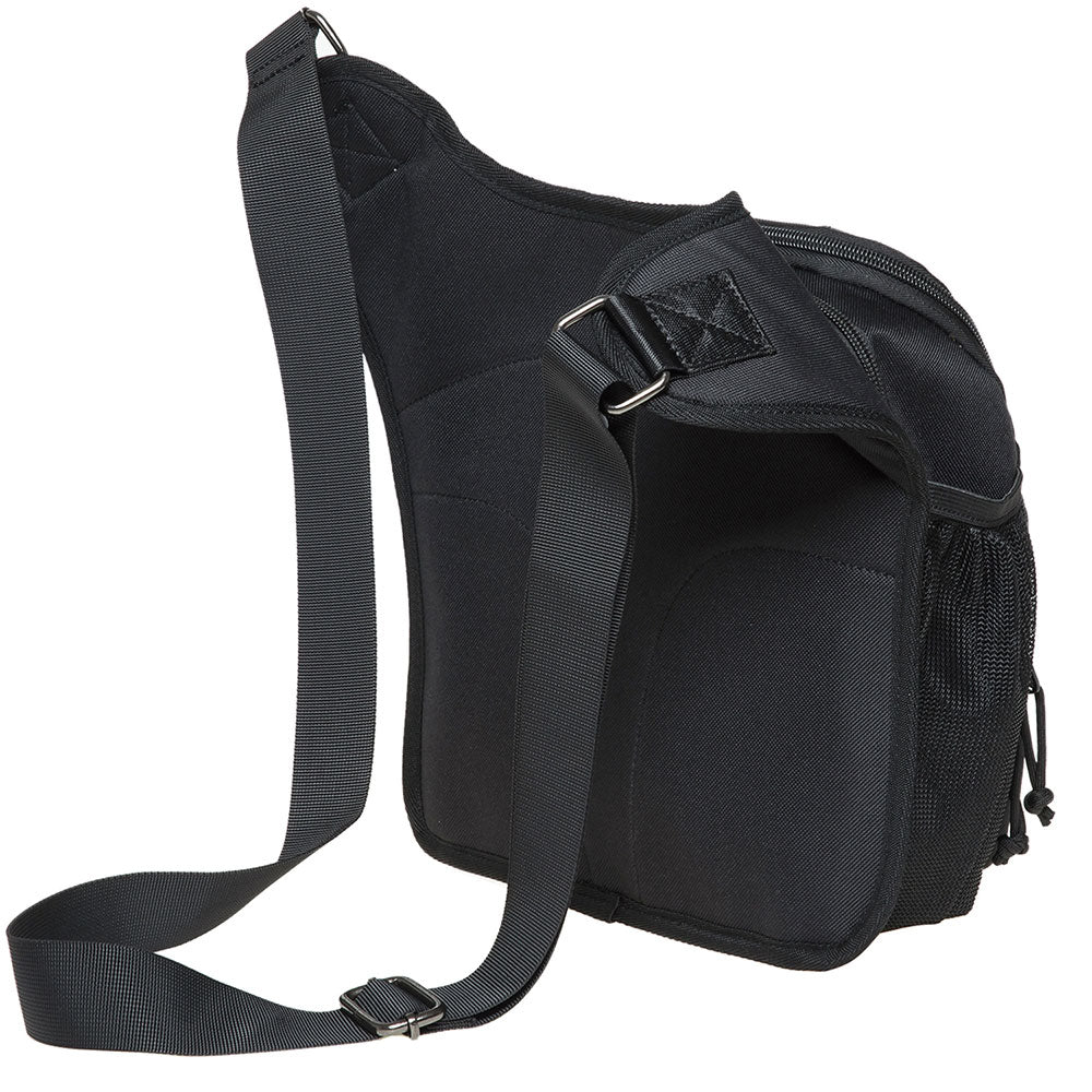 KAUKKO Mens Vintage Canvas Shoulder Messenger Bag Chest Leather Patchwork Messenger Bag - kaukko