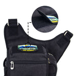 KAUKKO Mens Vintage Canvas Shoulder Messenger Bag Chest Leather Patchwork Messenger Bag - kaukko