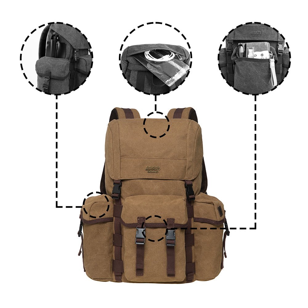 KAUKKO Men's Women's School backpack hiking backpack travel bag laptop backpack outdoor sports leisure daypacks - kaukko