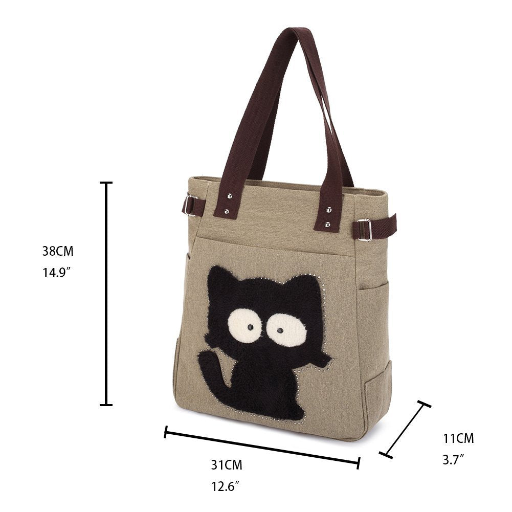 KAUKKO Shoulder Canvas Handbag Women Bag ( Khaki ) - kaukko