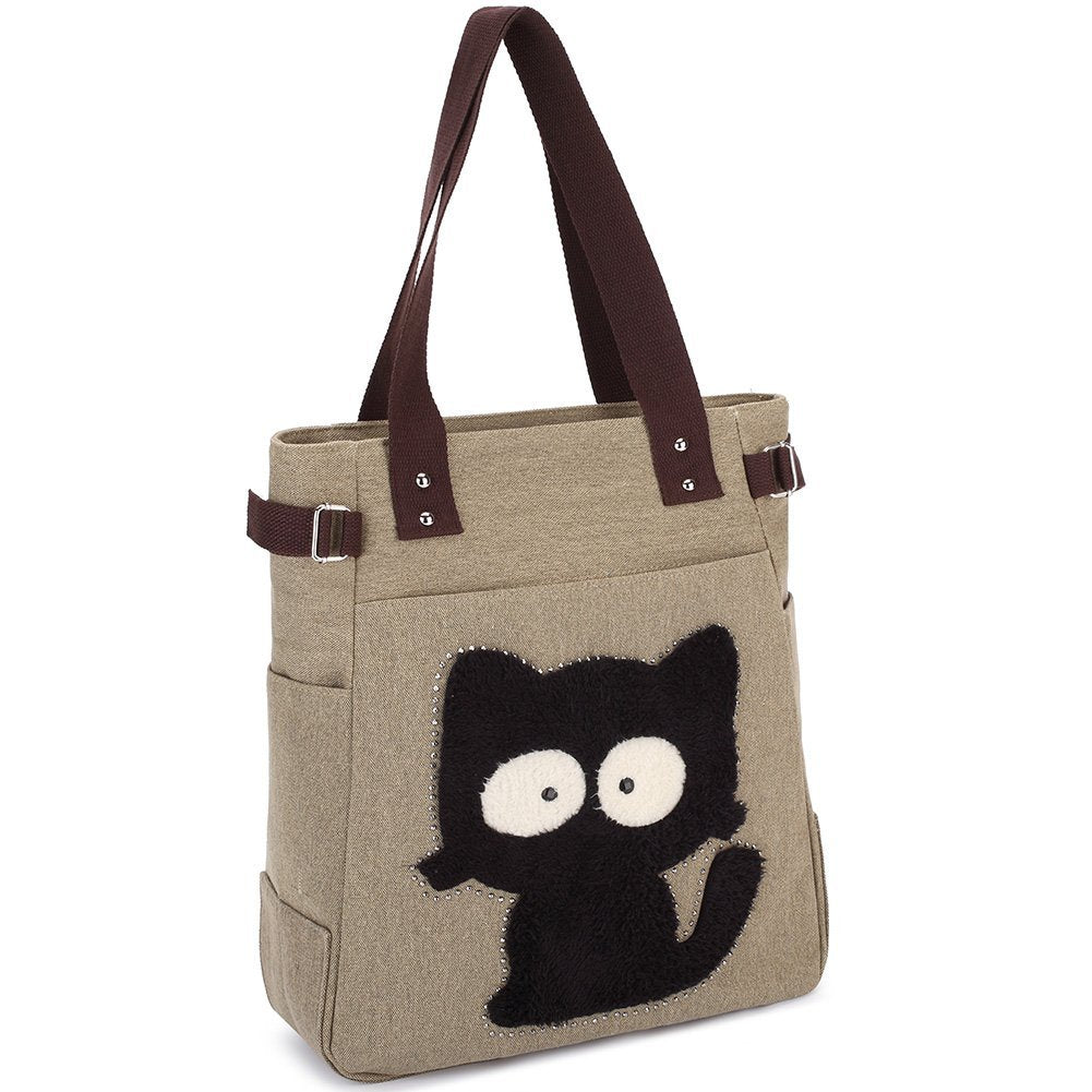 KAUKKO Shoulder Canvas Handbag Women Bag ( Khaki ) - kaukko