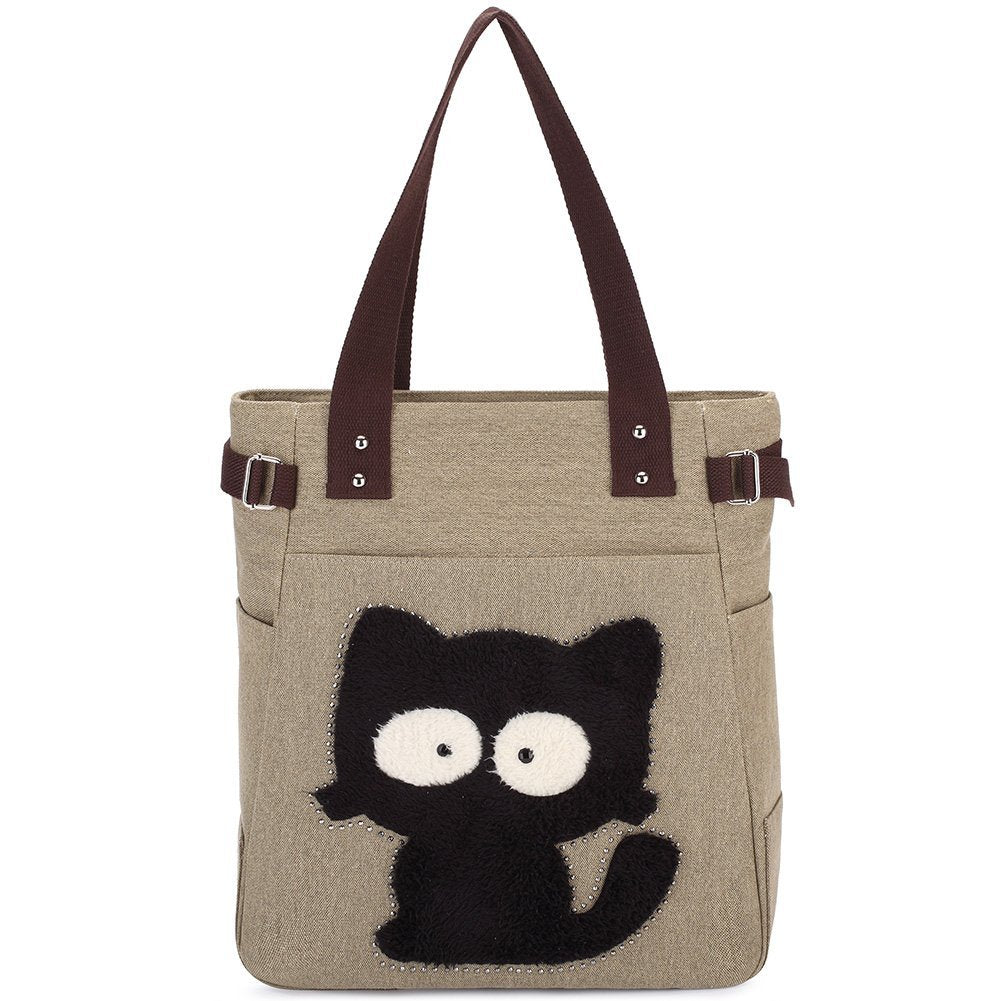 KAUKKO Shoulder Canvas Handbag Women Bag ( Khaki ) - kaukko
