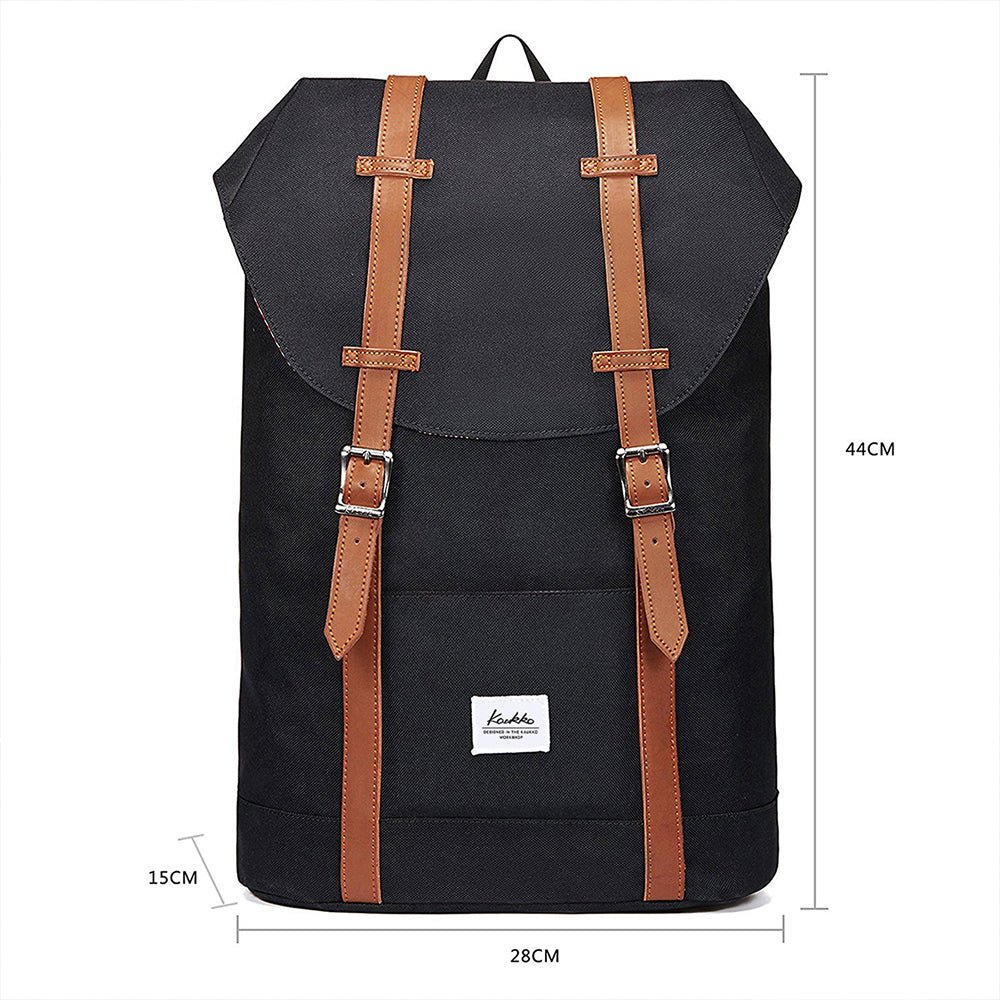 Travel Casual Backpack, Laptop Daypack, EP6-1( Black / 18L ) - kaukko
