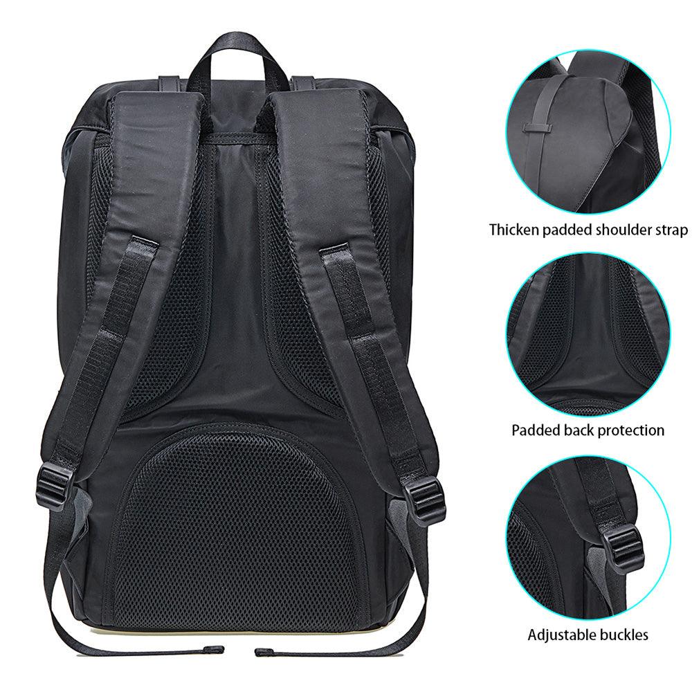 Travel Laptop Backpack, Outdoor Rucksack, School backpack Fits 15.6" Laptop(Black) - kaukko