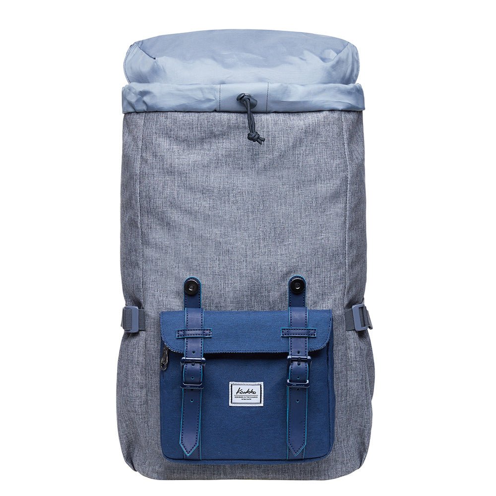 Travel Laptop Backpack, Outdoor Rucksack, School backpack Fits 15.6"(Grey-Blue) - kaukko