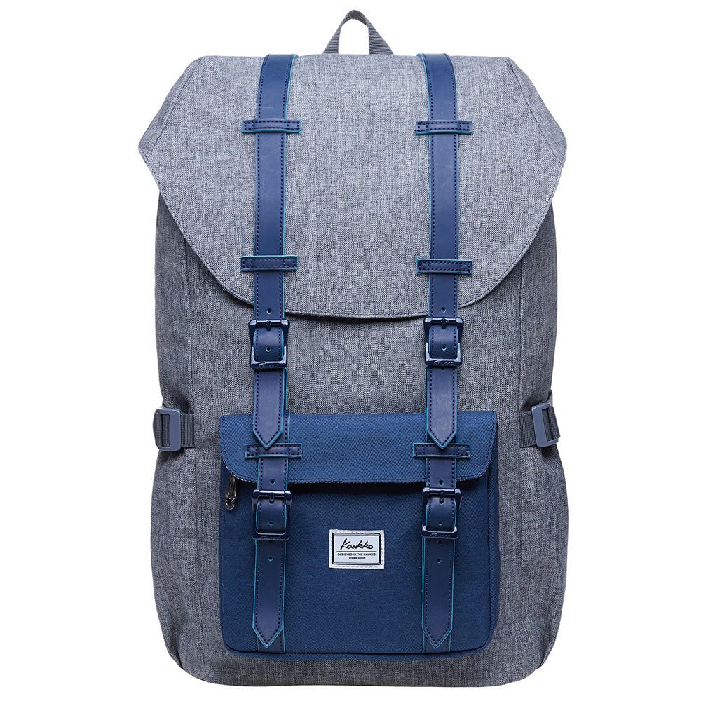 Travel Laptop Backpack, Outdoor Rucksack, School backpack Fits 15.6"(Grey-Blue) - kaukko