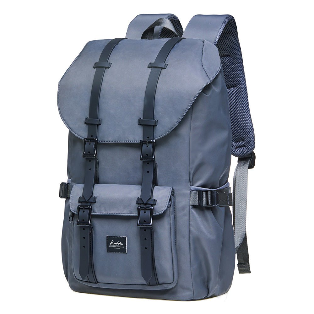 Travel Laptop Backpack, Outdoor Rucksack, School backpack Fits 15.6"(Nylon Grey) - kaukko