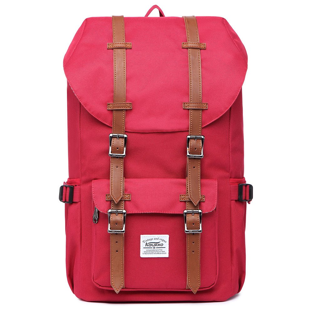 Travel Laptop Backpack, Outdoor Rucksack, School backpack Fits 15.6"(Red) - kaukko