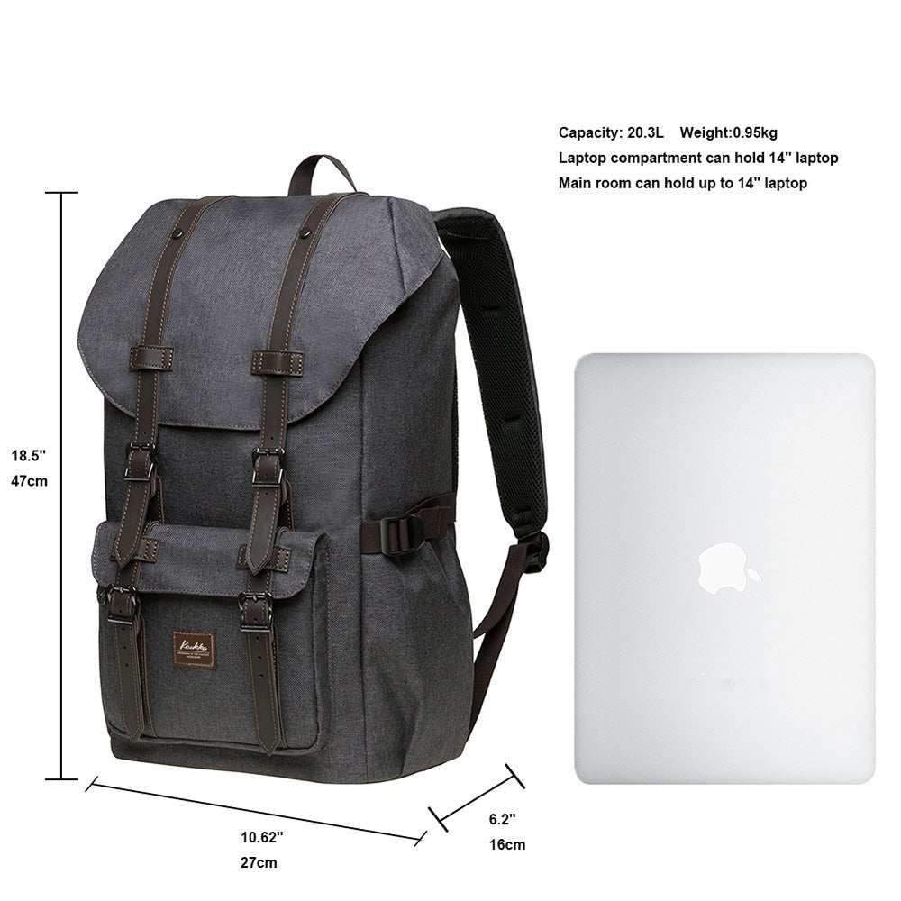 Travel Laptop Backpack, Oxford fabric( K1023-coffee) - kaukko